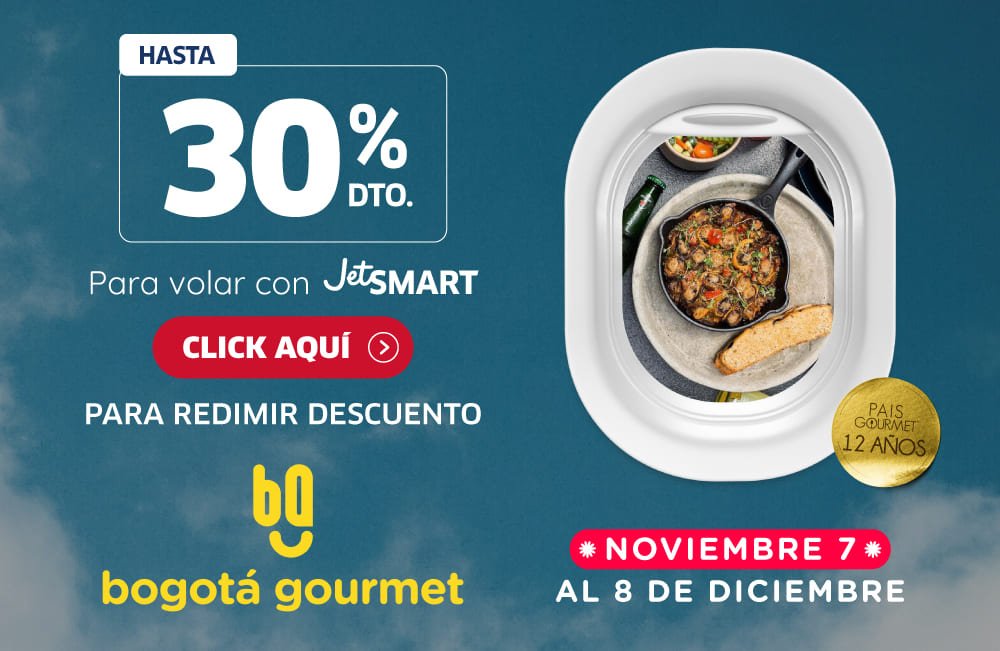 Jetsmart patrocina Bogota Gorumet-Responsive